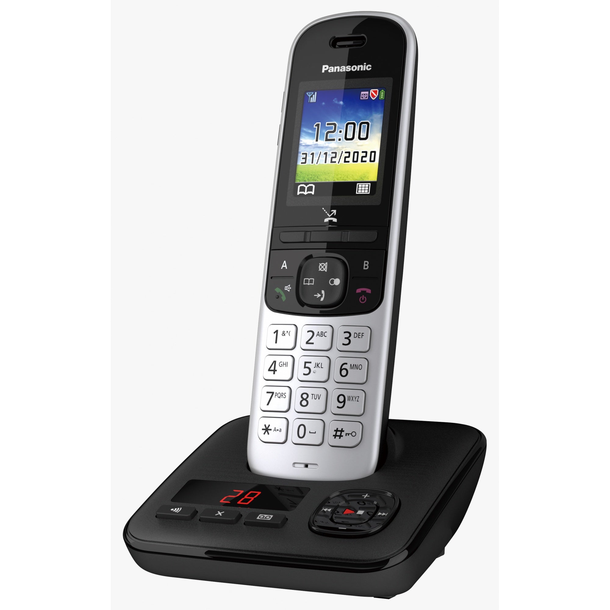 Panasonic Schnurlostelefon mit AB KX-TGH720GS - schwarz Panasonic Schnurlostelefon mit AB KX-TGH720GS - schwarz